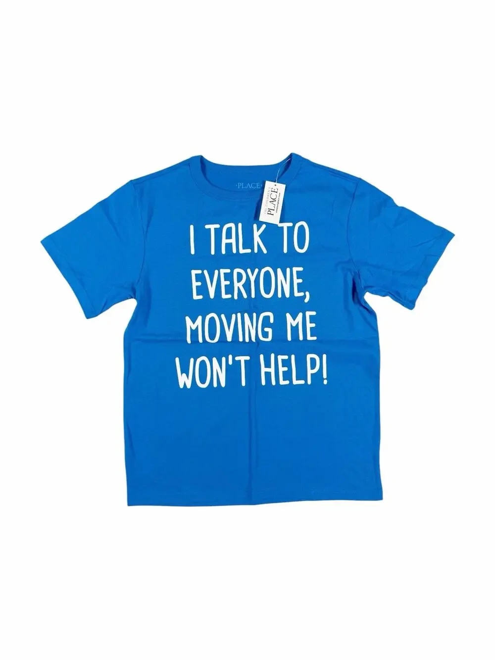 NEW The Children’s Place Graphic T-Shirt “I Talk to Everyone” Size 7-8 medium